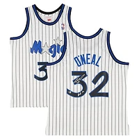 Shaquille O'Neal Orlando Magic Autographed White Mitchell & Ness 1993-94 Swingman Jersey with "HOF 16" Inscription