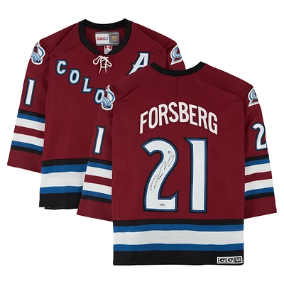 Peter Forsberg Colorado Avalanche Autographed Upper Deck Burgundy CCM Alternate Authentic Jersey