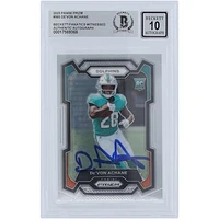De'Von Achane Miami Dolphins Autographed 2023 Panini Prizm #365 Beckett Fanatics Witnessed Authenticated 10 Rookie Card