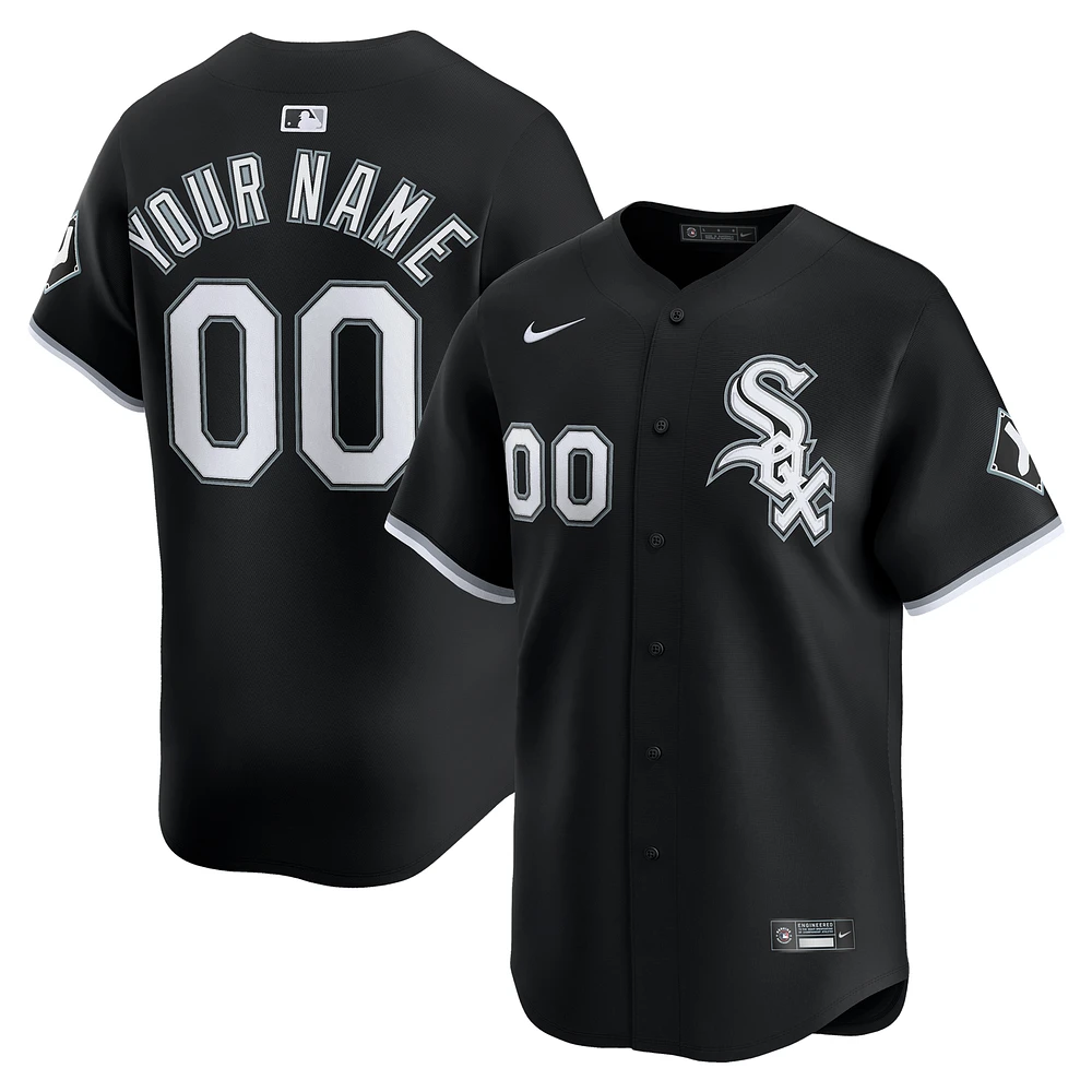 Men's Nike Black Chicago White Sox Alternate Limited Custom Jersey