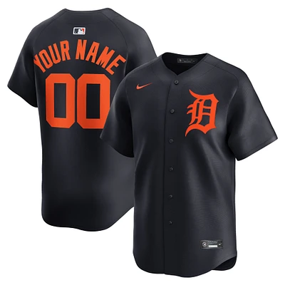 Men's Nike Navy Detroit Tigers Alternate Limited Custom Jersey