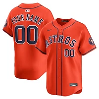 Men's Nike Orange Houston Astros Alternate Limited Custom Jersey