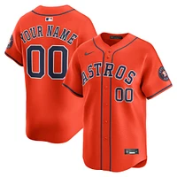 Men's Nike Orange Houston Astros Alternate Limited Custom Jersey