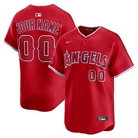 Men's Nike Red Los Angeles Angels Alternate Limited Custom Jersey