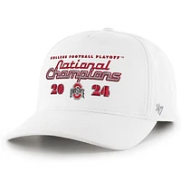 Men's '47  White Ohio State Buckeyes College Football Playoff 2024 National Champions Script Hitch Adjustable Hat