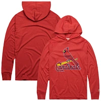 Men's Homage Red St. Louis Cardinals Lightweight Raglan Tri-Blend Pullover Hoodie