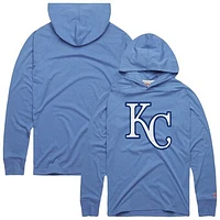Men's Homage Light Blue Kansas City Royals Lightweight Raglan Tri-Blend Pullover Hoodie
