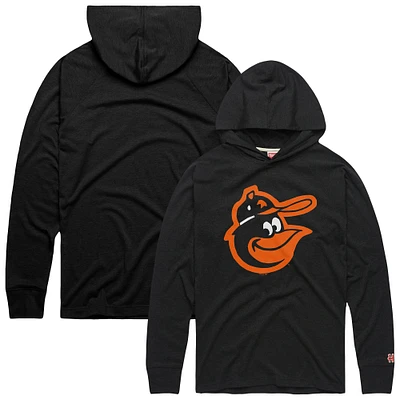 Men's Homage Charcoal Baltimore Orioles Lightweight Raglan Tri-Blend Pullover Hoodie