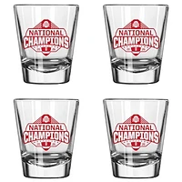 Ohio State Buckeyes College Football Playoff 2024 National Champions Four-Pack 2oz. Shot Glass Set