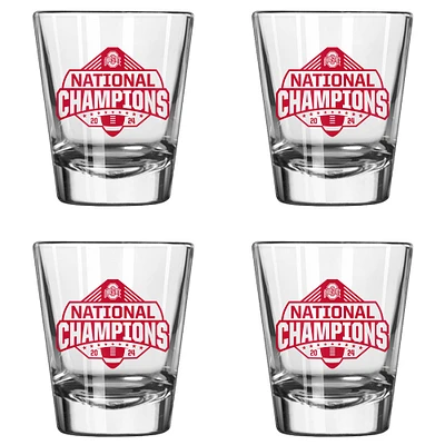 Ohio State Buckeyes College Football Playoff 2024 National Champions Four-Pack 2oz. Shot Glass Set