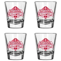 Ohio State Buckeyes College Football Playoff 2024 National Champions Four-Pack 2oz. Shot Glass Set