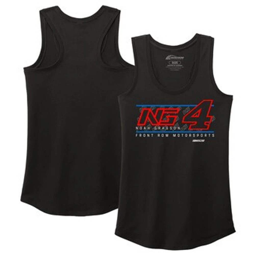 Women's Stewart-Haas Racing Team Collection  Black Noah Gragson Name & Number Racerback Tri-Blend Tank Top