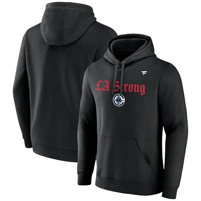 Unisex Fanatics  Black LA Clippers Strong Fleece Pullover Hoodie