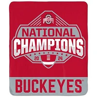 WinCraft Ohio State Buckeyes College Football Playoff 2024 National Champions 50" x 60" Indoor/Outdoor Utility Blanket