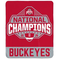 WinCraft Ohio State Buckeyes College Football Playoff 2024 National Champions 50" x 60" Indoor/Outdoor Utility Blanket