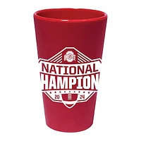 WinCraft Ohio State Buckeyes College Football Playoff 2024 National Champions 16oz. Team Color Silicone Pint Glass