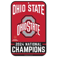 WinCraft Ohio State Buckeyes College Football Playoff 2024 National Champions 11" x 17" Indoor/Outdoor Plastic Sign