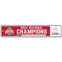 WinCraft Ohio State Buckeyes College Football Playoff 2024 National Champions 3.75" x 19" Plastic Street Sign