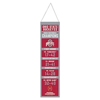 WinCraft Ohio State Buckeyes College Football Playoff 2024 National Champions 8" x 32" Wool Banner