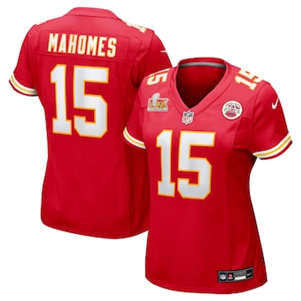 Women's Nike Patrick Mahomes Red Kansas City Chiefs Super Bowl LIX Game Jersey