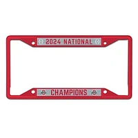 WinCraft Ohio State Buckeyes College Football Playoff 2024 National Champions Laser Cut Colored Metal License Plate Frame