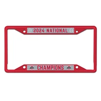 WinCraft Ohio State Buckeyes College Football Playoff 2024 National Champions Laser Cut Colored Metal License Plate Frame