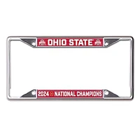 WinCraft Ohio State Buckeyes College Football Playoff 2024 National Champions Laser Cut Metal License Plate Frame