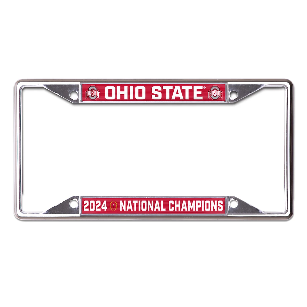 WinCraft Ohio State Buckeyes College Football Playoff 2024 National Champions Laser Cut Metal License Plate Frame