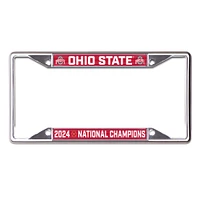 WinCraft Ohio State Buckeyes College Football Playoff 2024 National Champions Laser Cut Metal License Plate Frame