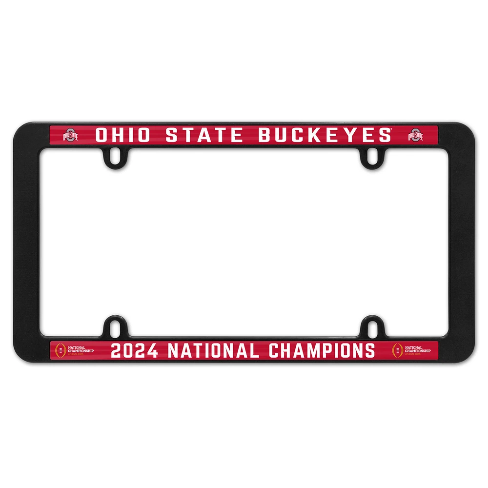 WinCraft Ohio State Buckeyes College Football Playoff 2024 National Champions Thin Rim Plastic License Plate Frame