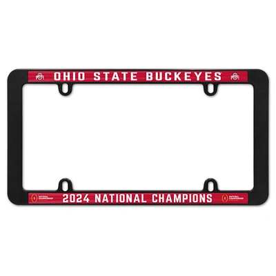 WinCraft Ohio State Buckeyes College Football Playoff 2024 National Champions Thin Rim Plastic License Plate Frame