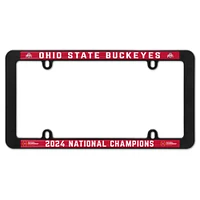 WinCraft Ohio State Buckeyes College Football Playoff 2024 National Champions Thin Rim Plastic License Plate Frame