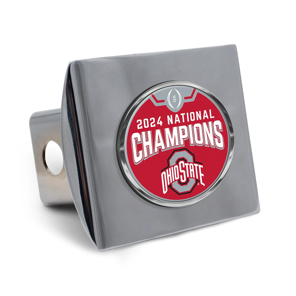 WinCraft Ohio State Buckeyes College Football Playoff 2024 National Champions Chrome Metal Hitch Cover