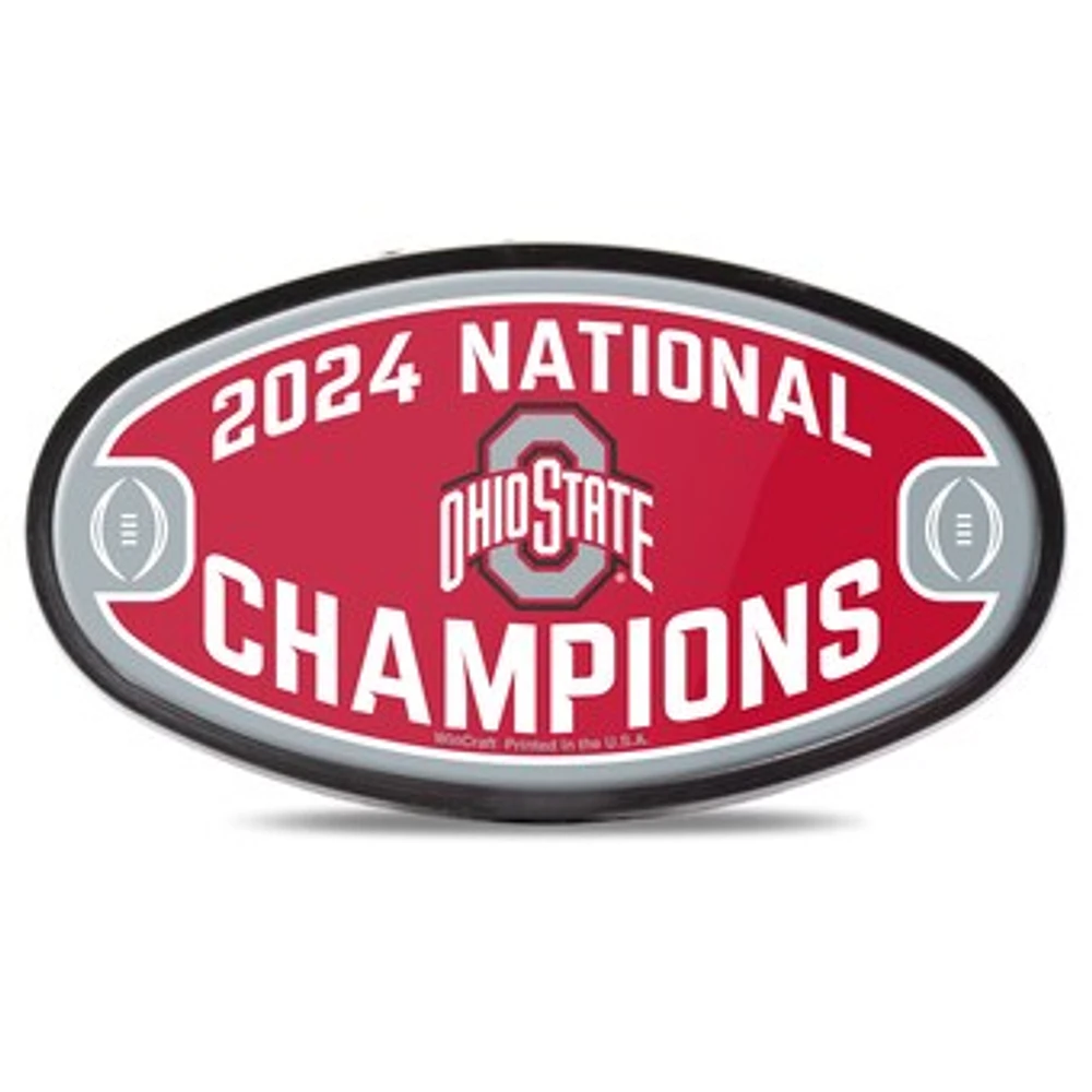 WinCraft Ohio State Buckeyes College Football Playoff 2024 National Champions Oval Hitch Cover