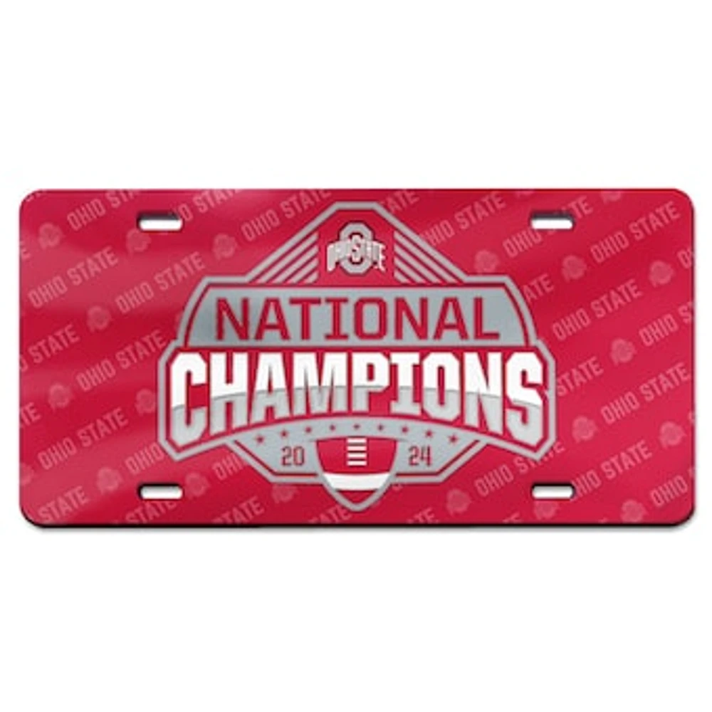 WinCraft Ohio State Buckeyes College Football Playoff 2024 National Champions Laser Cut Acrylic License Plate