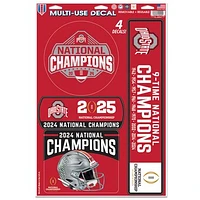 WinCraft Ohio State Buckeyes College Football Playoff 2024 National Champions 11" x 17" Multi-Use Team Decal Sheet