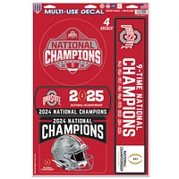 WinCraft Ohio State Buckeyes College Football Playoff 2024 National Champions 11" x 17" Multi-Use Team Decal Sheet