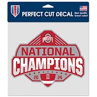 WinCraft Ohio State Buckeyes College Football Playoff 2024 National Champions 8" x 8" Perfect Cut Decal