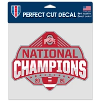 WinCraft Ohio State Buckeyes College Football Playoff 2024 National Champions 8" x 8" Perfect Cut Decal