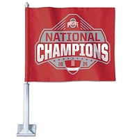 WinCraft Ohio State Buckeyes College Football Playoff 2024 National Champions 11" x 13" Double-Sided Car Flag