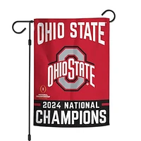 WinCraft Ohio State Buckeyes College Football Playoff 2024 National Champions 12'' x 18'' Double-Sided Garden Flag