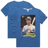 Men's Homage Ken Griffey Jr. Royal Seattle Mariners 1989 Topps Baseball Card Player T-Shirt