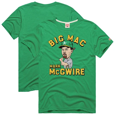 Men's Homage Mark McGwire Green Athletics Graphic Player T-Shirt