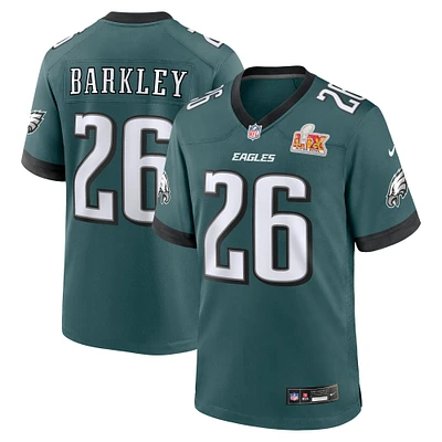 Men's Nike Saquon Barkley Midnight Green Philadelphia Eagles Super Bowl LIX Game Player Jersey