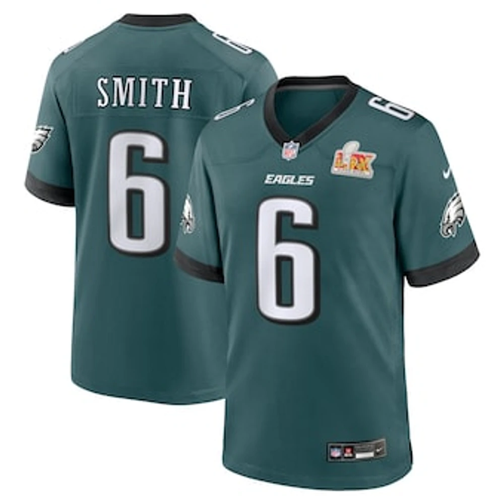 Men's Nike DeVonta Smith Midnight Green Philadelphia Eagles Super Bowl LIX Game Player Jersey