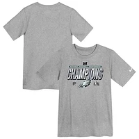 Preschool Nike Heather Gray Philadelphia Eagles 2024 NFC Champions Locker Room Trophy Collection T-Shirt