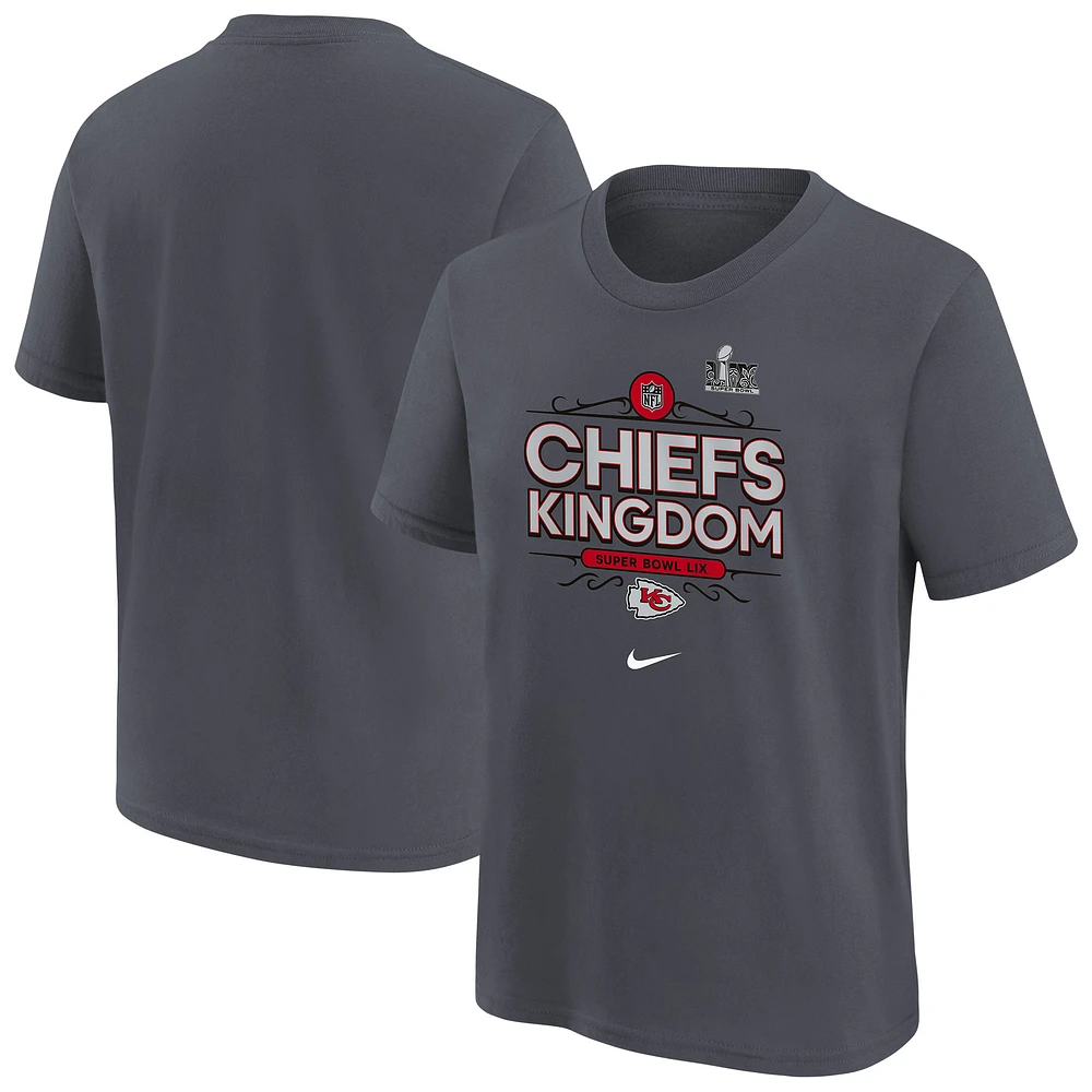 Youth Nike Anthracite Kansas City Chiefs Super Bowl LIX Local T-Shirt