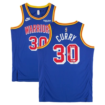 Stephen Curry Golden State Warriors Autographed Royal Nike Classic Edition Authentic Jersey with "3PT King" Inscription - JSA