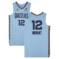 Ja Morant Memphis Grizzlies Game-Used #12 Light Blue Nike Jersey vs. New Orleans Pelicans on December 27, 2024 - Size 46+4