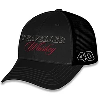 Men's JR Motorsports Official Team Apparel Black Justin Allgaier Traveller Whiskey Sponsor Adjustable Hat